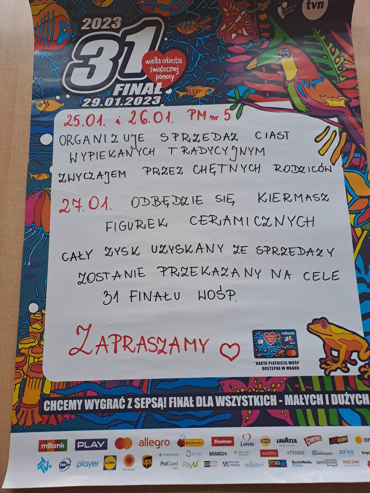 Kiermasz Ciast na WOŚP