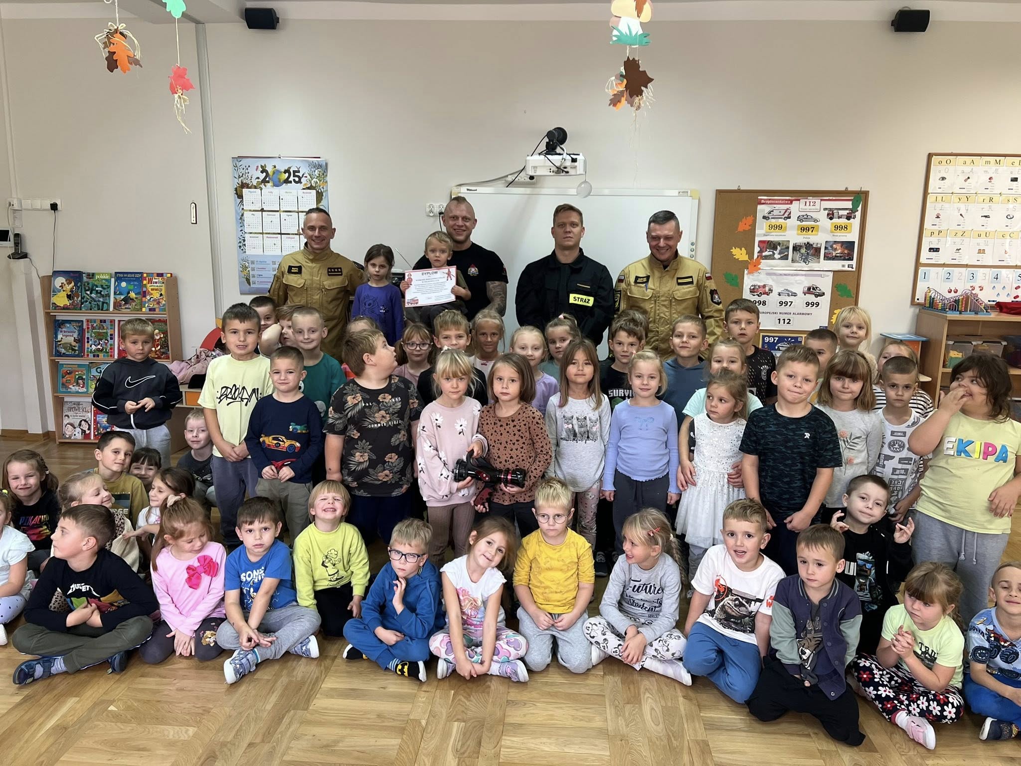 Spotkanie ze Strażą z Komendy Powiatowej Państwowej Straży Pożarnej w Polkowicach.