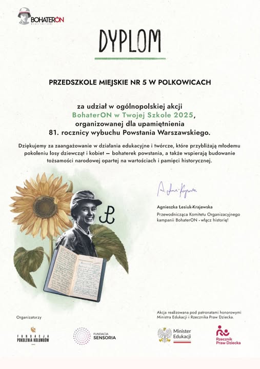 BohaterON 2025 w naszym przedszkolu 